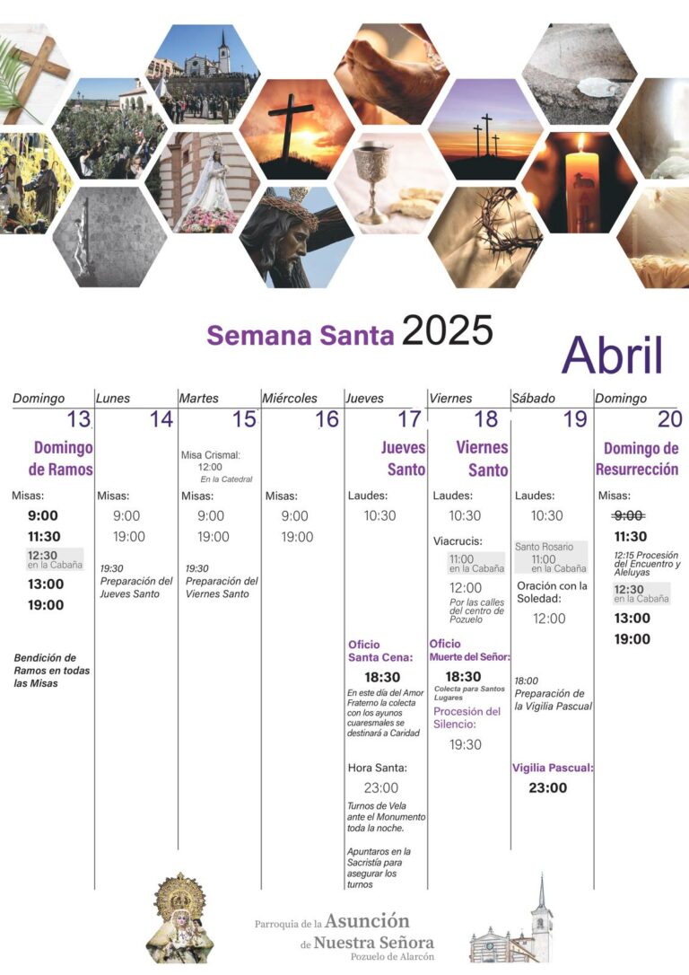 Calendario: Semana Santa 
