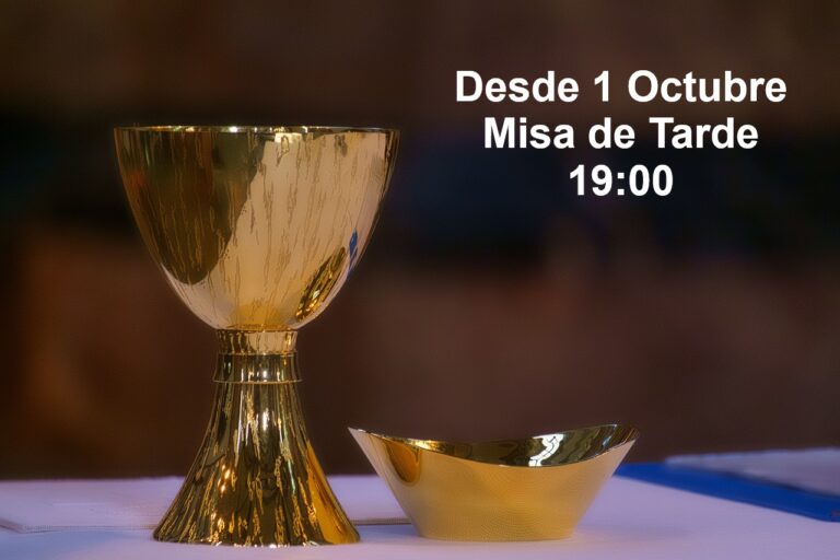 Aviso Importante: Misa de Tarde 