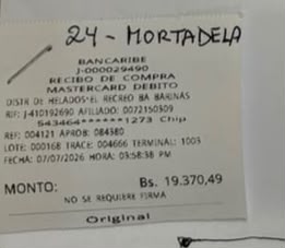 Factura de Inversiones Ovopro, C.A. por los huevos